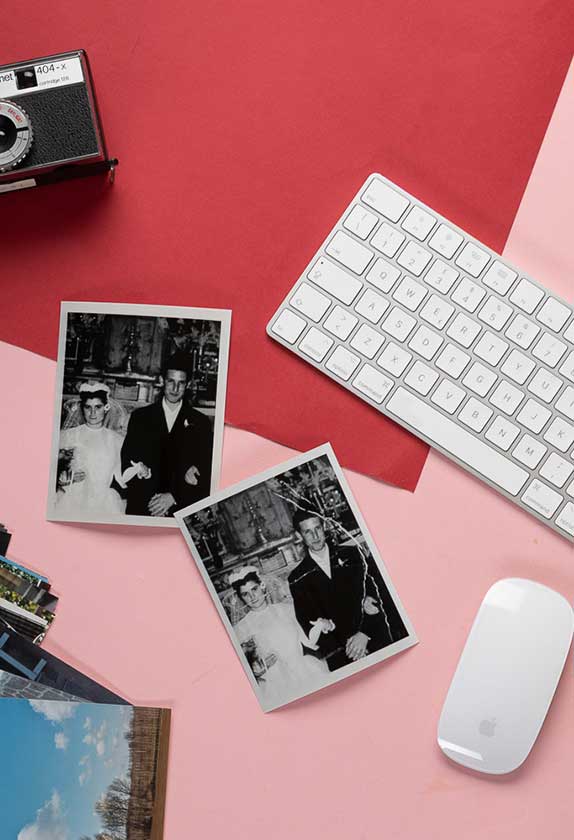 restauro fotografico digitale fotografia biancoe. nero matrimonio restaurata vintage vecchie foto foto antiche